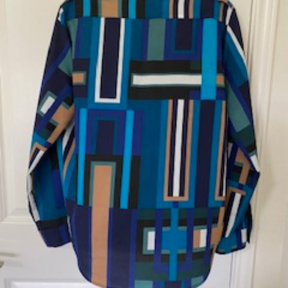 Calvin Klein Multiprint Dress Shirt - Size Large - Picture 3 of 3